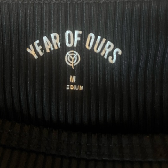 YEAR OF OURS long sleeved ribbed crop top in black - Picture 5 of 6